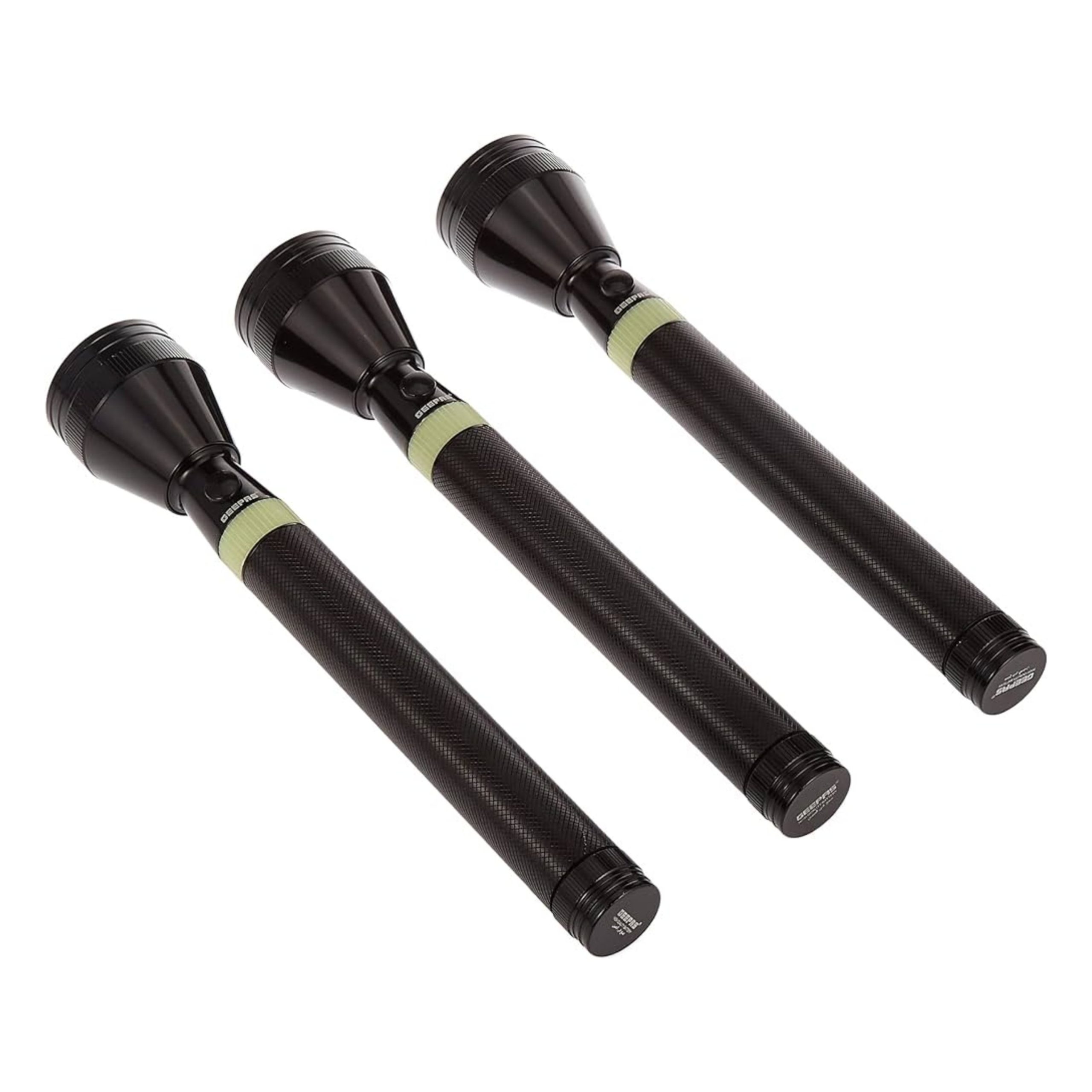 3 Pieces Rechargeable LED Flashlight - Geepas GFL4680